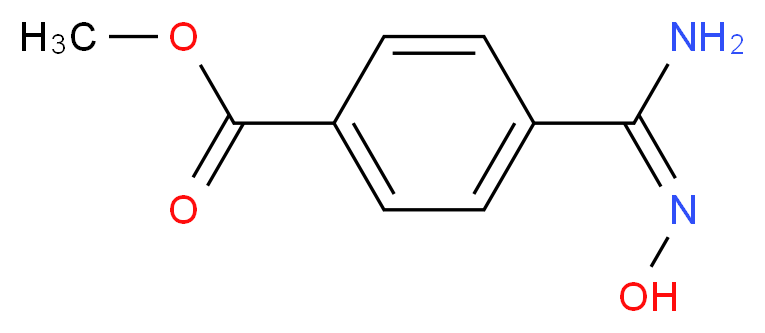 methyl 4-[(E)-N'-hydroxycarbamimidoyl]benzoate_分子结构_CAS_65695-05-8