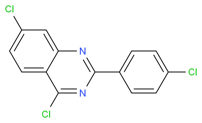 4,7-DICHLORO-2-(4-CHLORO-PHENYL)-QUINAZOLINE_分子结构_CAS_885277-72-5)