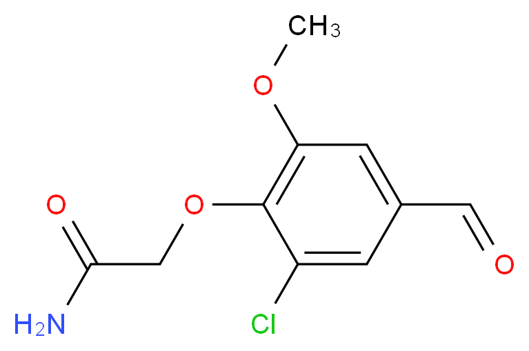 2-(2-chloro-4-formyl-6-methoxyphenoxy)acetamide_分子结构_CAS_832674-69-8