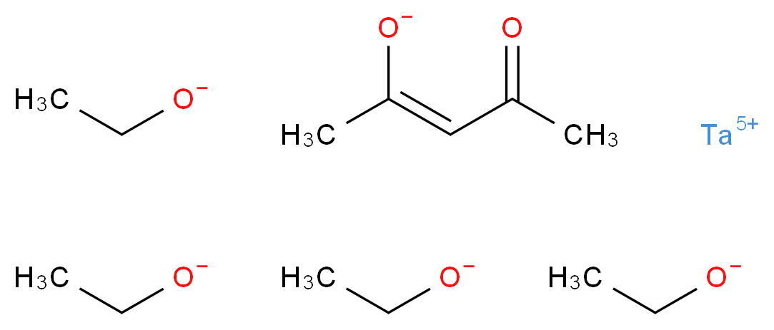 tantalum(5+) ion (2Z)-4-oxopent-2-en-2-olate tetraethanolate_分子结构_CAS_20219-33-4