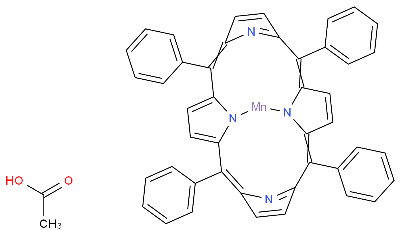 MANGANESE meso-TETRAPHENYLPORPHINE ACETATE_分子结构_CAS_58356-65-3)