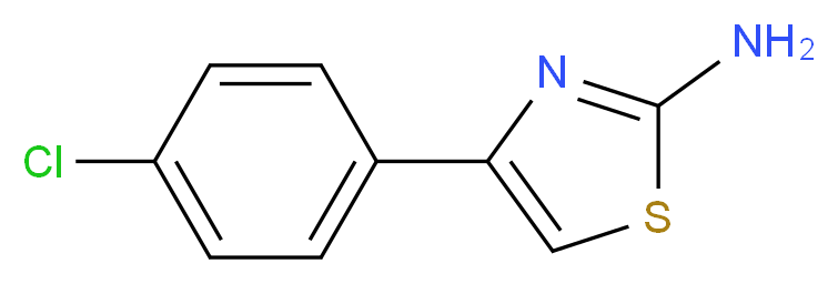 4-(4-chlorophenyl)-1,3-thiazol-2-amine_分子结构_CAS_2103-99-3