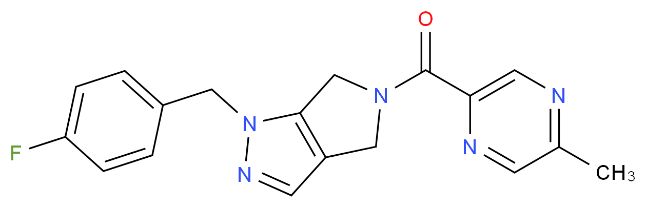 1-(4-fluorobenzyl)-5-[(5-methylpyrazin-2-yl)carbonyl]-1,4,5,6-tetrahydropyrrolo[3,4-c]pyrazole_分子结构_CAS_)