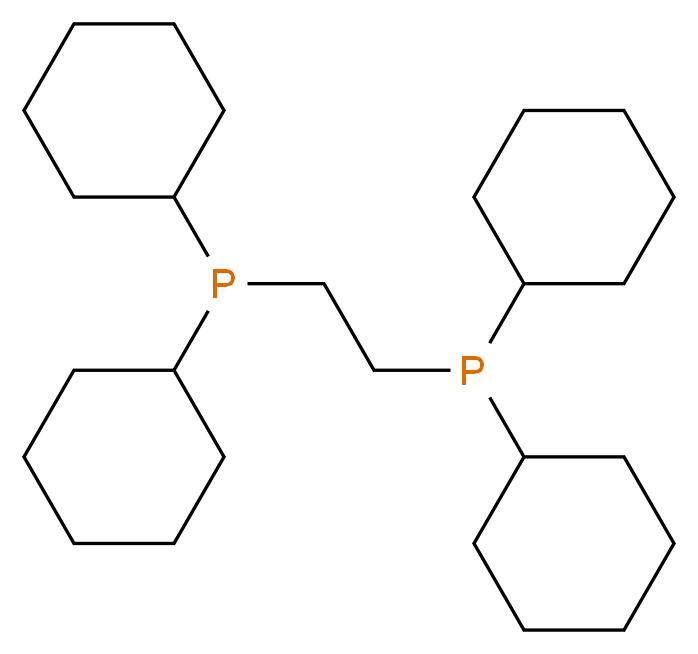 1,2-双(二环己基磷基)乙烷_分子结构_CAS_23743-26-2)