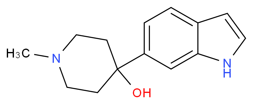 4-(1H-indol-6-yl)-1-methylpiperidin-4-ol_分子结构_CAS_321744-84-7