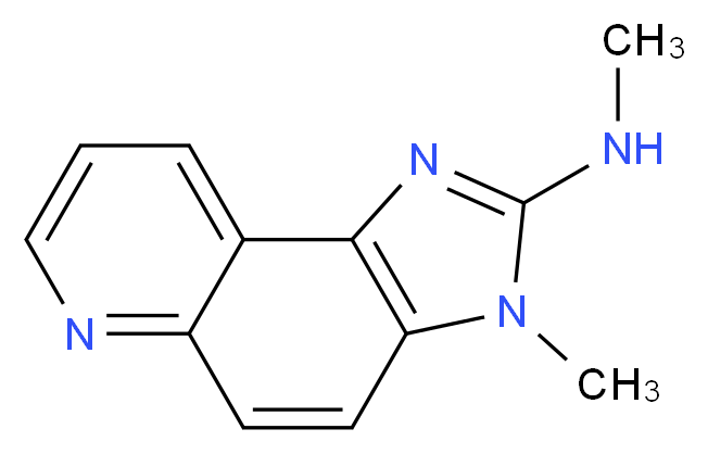 3-Methyl-2-methylaminoimidazo[4,5-F]quinoline _分子结构_CAS_102408-26-4)