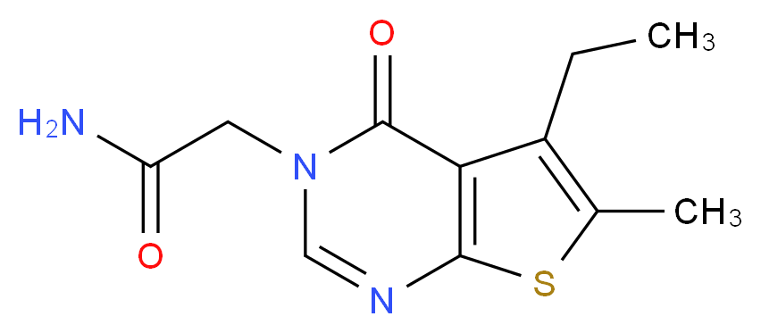 2-(5-ethyl-6-methyl-4-oxothieno[2,3-d]pyrimidin-3(4H)-yl)acetamide_分子结构_CAS_)