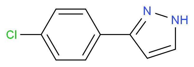 3-(4-Chlorophenyl)-1H-pyrazole_分子结构_CAS_59843-58-2)
