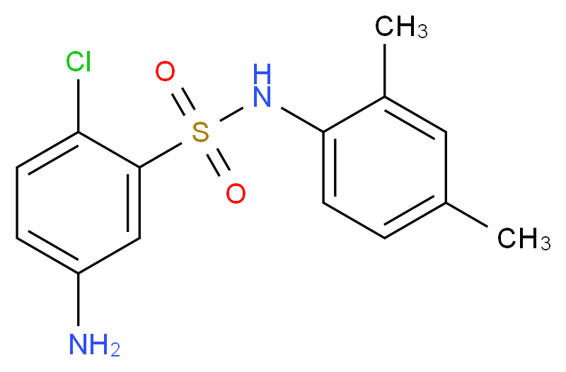 5-amino-2-chloro-N-(2,4-dimethylphenyl)benzene-1-sulfonamide_分子结构_CAS_71215-81-1
