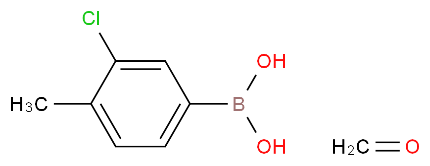 (3-chloro-4-methylphenyl)boronic acid; formaldehyde_分子结构_CAS_279261-81-3