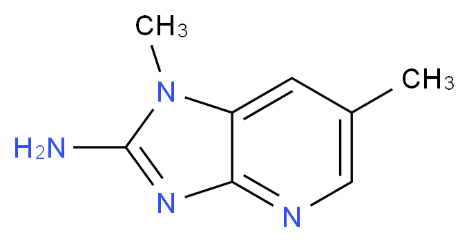 2-Amino-1,6-dimethylimidazo[4,5-B]pyridine [DMIP]_分子结构_CAS_)