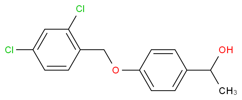 1-{4-[(2,4-Dichlorobenzyl)oxy]phenyl}-1-ethanol_分子结构_CAS_61292-28-2)