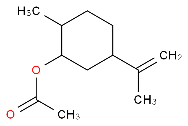 2-methyl-5-(prop-1-en-2-yl)cyclohexyl acetate_分子结构_CAS_20777-49-5