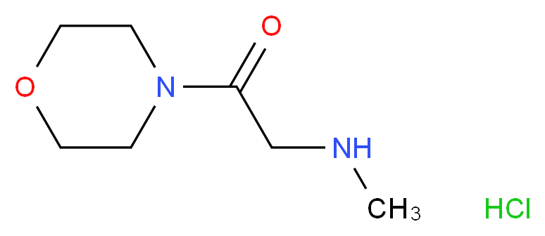 2-(Methylamino)-1-(4-morpholinyl)-1-ethanone hydrochloride_分子结构_CAS_)