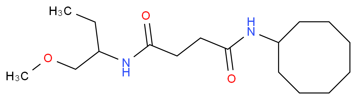 N-cyclooctyl-N'-[1-(methoxymethyl)propyl]succinamide_分子结构_CAS_)