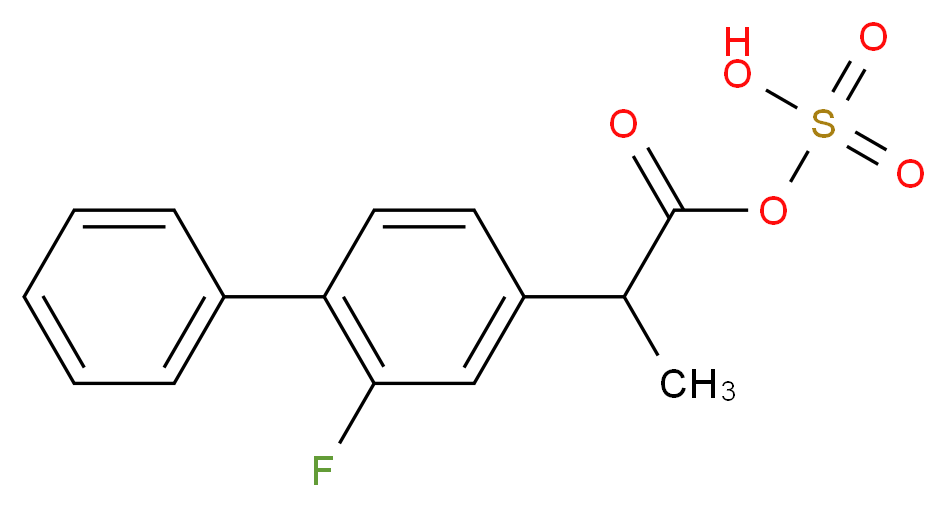 sulfo 2-(3-fluoro-4-phenylphenyl)propanoate_分子结构_CAS_1159977-37-3