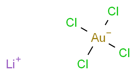 四氯金(III)酸锂水合物, Premion&reg;_分子结构_CAS_3145-91-3)