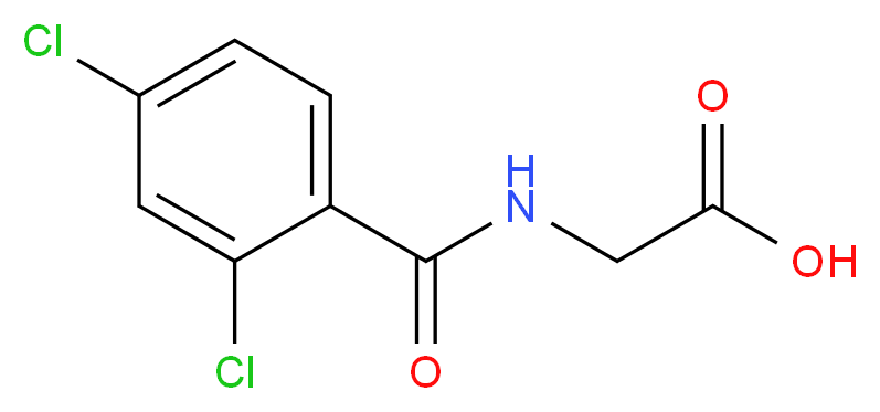 [(2,4-Dichlorobenzoyl)amino]acetic acid_分子结构_CAS_7554-79-2)