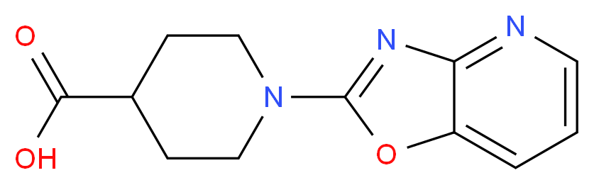 1-[1,3]Oxazolo[4,5-b]pyridin-2-ylpiperidine-4-carboxylic acid_分子结构_CAS_936074-71-4)