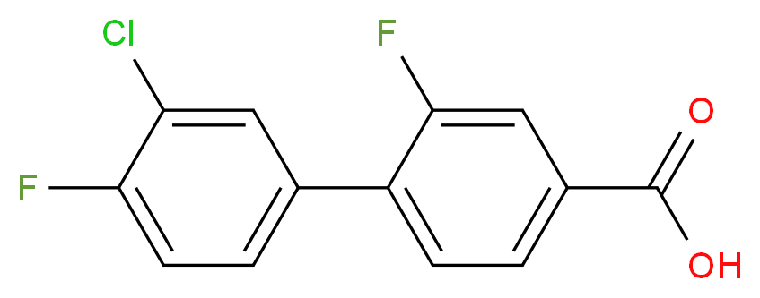 4-(3-chloro-4-fluorophenyl)-3-fluorobenzoic acid_分子结构_CAS_1261922-99-9