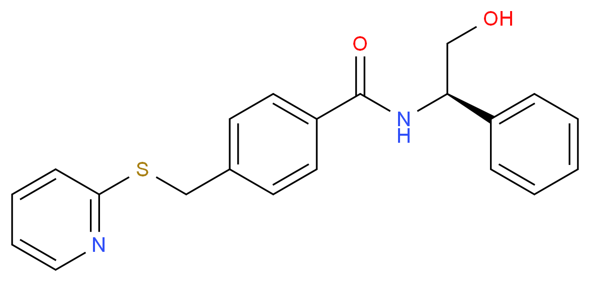 N-[(1R)-2-hydroxy-1-phenylethyl]-4-[(pyridin-2-ylthio)methyl]benzamide_分子结构_CAS_)