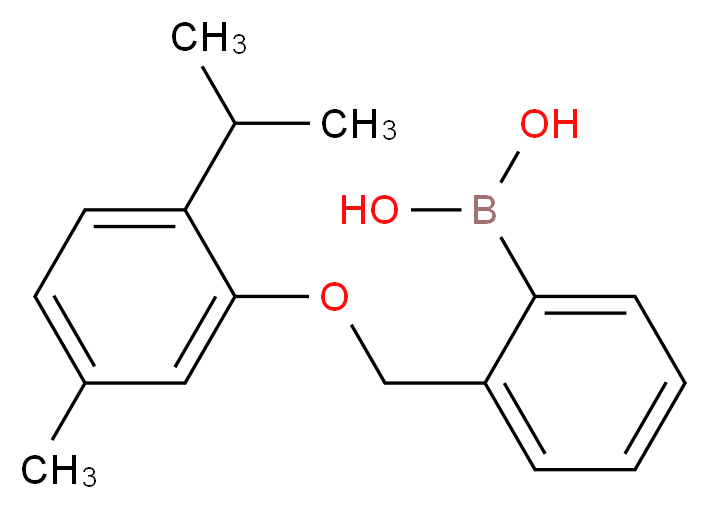 {2-[5-methyl-2-(propan-2-yl)phenoxymethyl]phenyl}boronic acid_分子结构_CAS_1072951-87-1