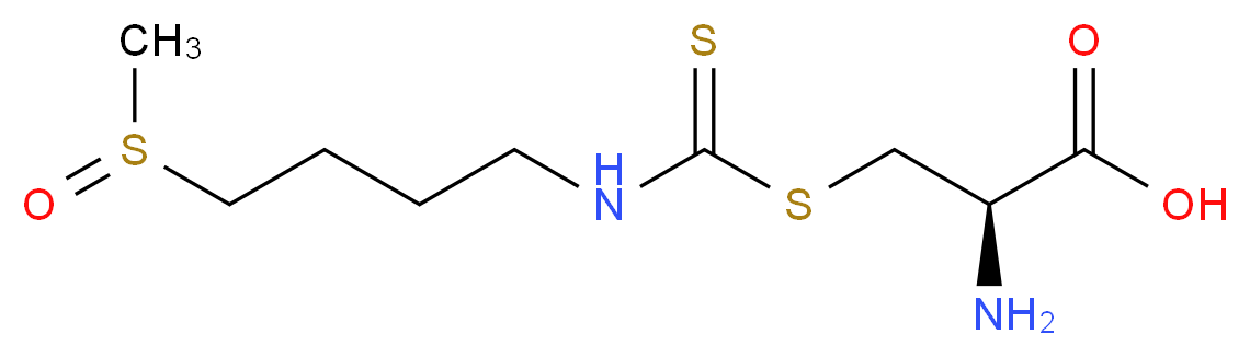 (2R)-2-amino-3-{[(4-methanesulfinylbutyl)carbamothioyl]sulfanyl}propanoic acid_分子结构_CAS_364083-21-6