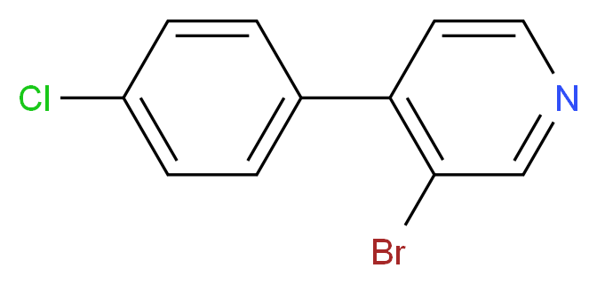 3-Bromo-4-(4'-chlorophenyl)pyridine_分子结构_CAS_335642-99-4)