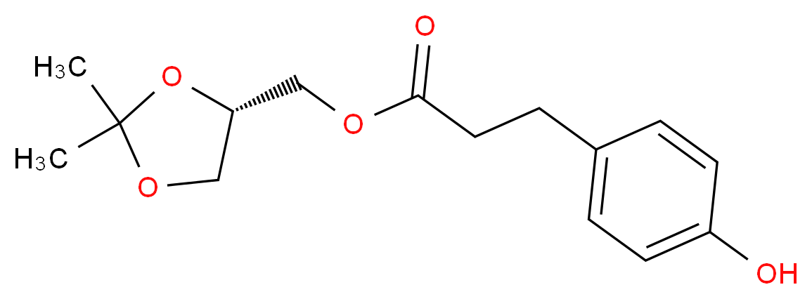 [(4S)-2,2-dimethyl-1,3-dioxolan-4-yl]methyl 3-(4-hydroxyphenyl)propanoate_分子结构_CAS_144256-11-1