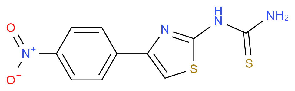 [4-(4-nitrophenyl)-1,3-thiazol-2-yl]thiourea_分子结构_CAS_14015-63-5