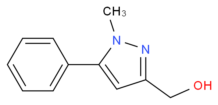 (1-Methyl-5-phenyl-1H-pyrazol-3-yl)methanol 97%_分子结构_CAS_)