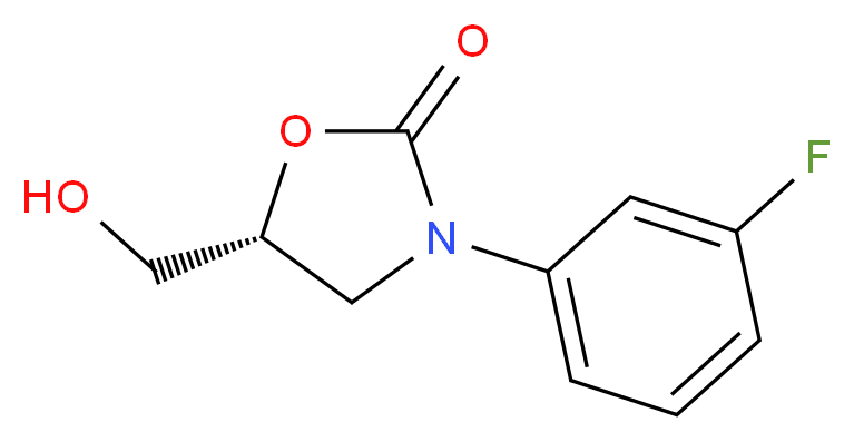 (5R)-3-(3-fluorophenyl)-5-(hydroxymethyl)-1,3-oxazolidin-2-one_分子结构_CAS_149524-42-5