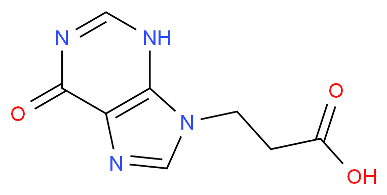 3-(6-oxo-6,9-dihydro-3H-purin-9-yl)propanoic acid_分子结构_CAS_34397-00-7