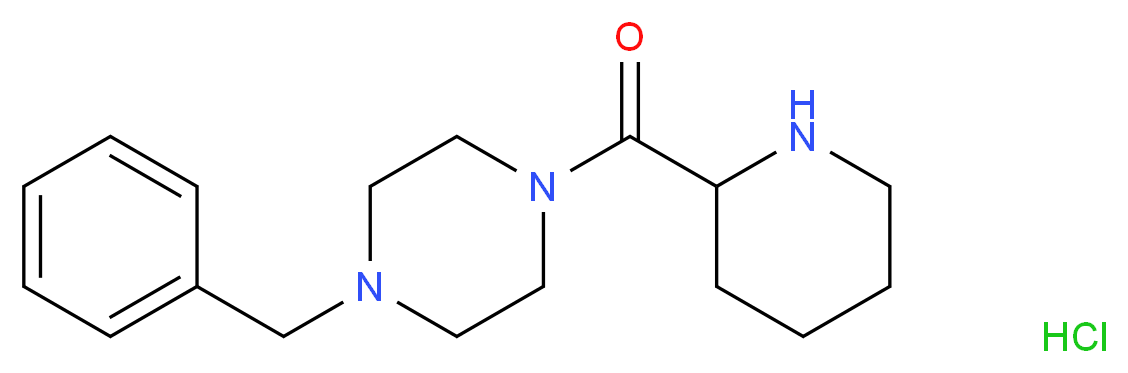 (4-Benzyl-1-piperazinyl)(2-piperidinyl)methanone hydrochloride_分子结构_CAS_)