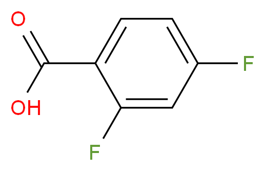 2,4-Difluorobenzoic acid_分子结构_CAS_1583-58-0)