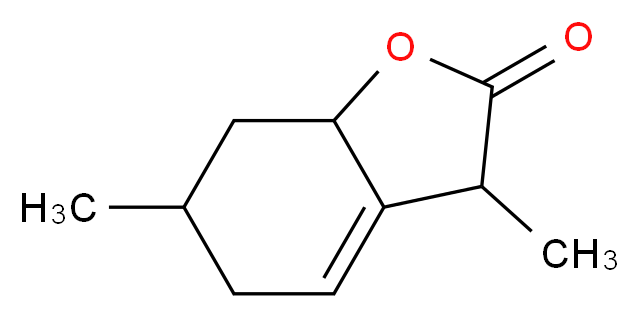 3,6-dimethyl-2,3,5,6,7,7a-hexahydro-1-benzofuran-2-one_分子结构_CAS_13341-72-5