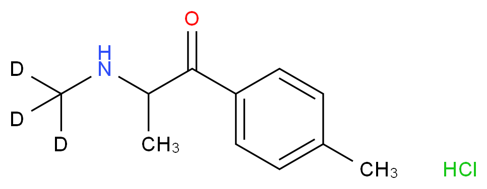 2-[(<sup>2</sup>H<sub>3</sub>)methylamino]-1-(4-methylphenyl)propan-1-one hydrochloride_分子结构_CAS_1189972-79-9