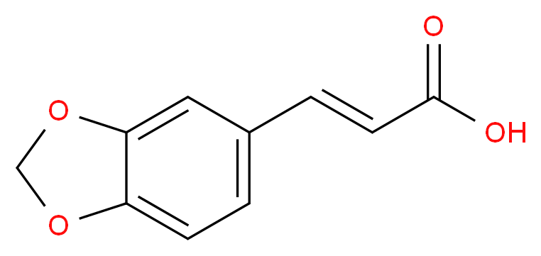 (2E)-3-(1,3-Benzodioxol-5-yl)-2-propenoic Acid_分子结构_CAS_38489-76-8)