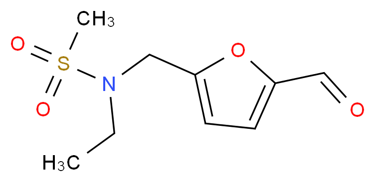 N-Ethyl-N-(5-formyl-furan-2-ylmethyl)-methanesulfonamide_分子结构_CAS_)
