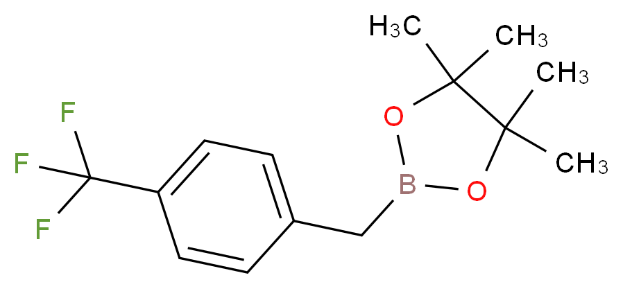 4,4,5,5-Tetramethyl-2-(4-(trifluoromethyl)benzyl)-1,3,2-dioxaborolane_分子结构_CAS_475250-46-5)