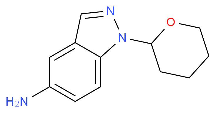 1-(oxan-2-yl)-1H-indazol-5-amine_分子结构_CAS_478832-10-9