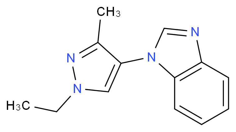 1-(1-ethyl-3-methyl-1H-pyrazol-4-yl)-1H-benzimidazole_分子结构_CAS_)