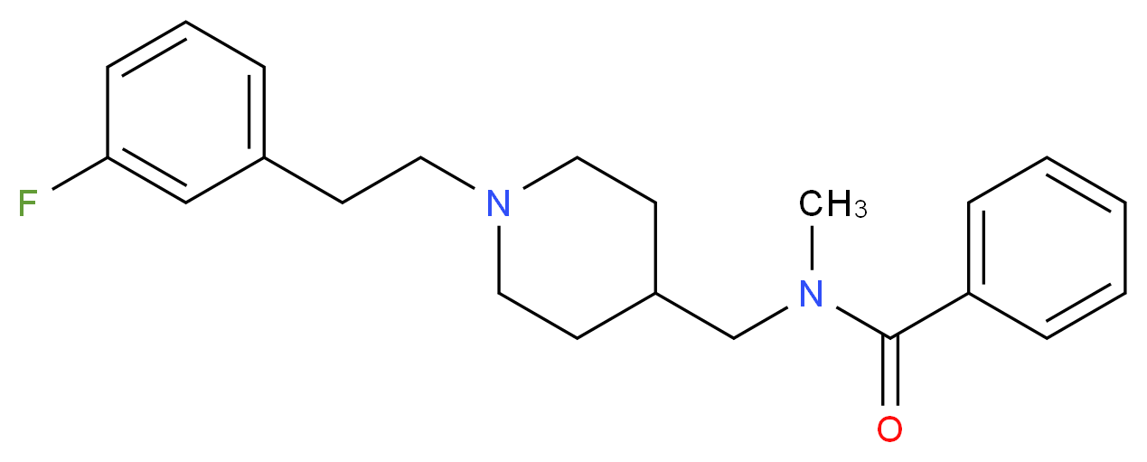 N-({1-[2-(3-fluorophenyl)ethyl]-4-piperidinyl}methyl)-N-methylbenzamide_分子结构_CAS_)