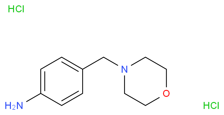 4-(morpholin-4-ylmethyl)aniline dihydrochloride_分子结构_CAS_51013-67-3