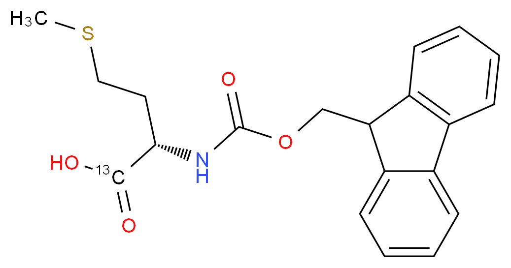 (2S)-2-{[(9H-fluoren-9-ylmethoxy)carbonyl]amino}-4-(methylsulfanyl)(1-<sup>1</sup><sup>3</sup>C)butanoic acid_分子结构_CAS_286460-73-9