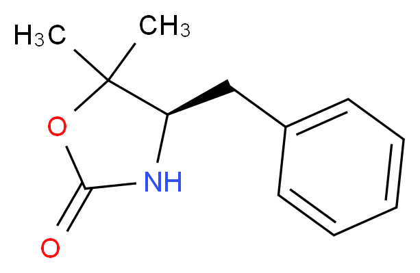 (R)-(+)-4-苄基-5,5-二甲基-2-噁唑烷酮_分子结构_CAS_204851-73-0)