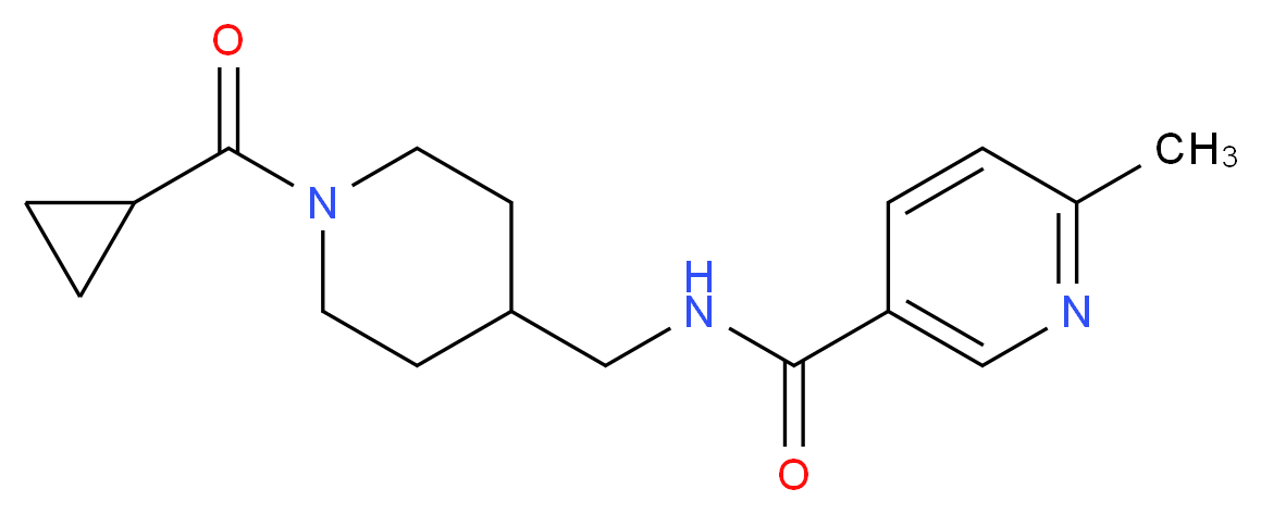 N-{[1-(cyclopropylcarbonyl)-4-piperidinyl]methyl}-6-methylnicotinamide_分子结构_CAS_)