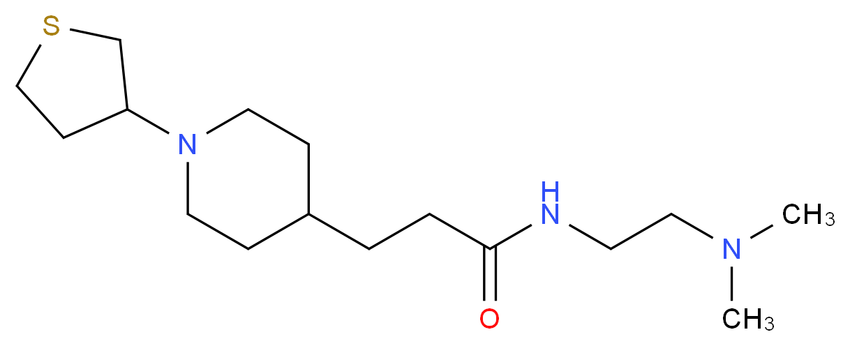 N-[2-(dimethylamino)ethyl]-3-[1-(tetrahydro-3-thienyl)-4-piperidinyl]propanamide_分子结构_CAS_)