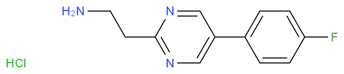 2-[5-(4-fluorophenyl)pyrimidin-2-yl]ethan-1-amine hydrochloride_分子结构_CAS_1196154-51-4