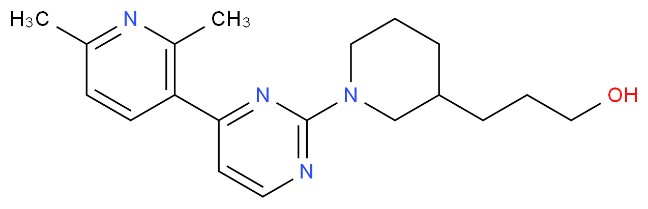 3-{1-[4-(2,6-dimethylpyridin-3-yl)pyrimidin-2-yl]piperidin-3-yl}propan-1-ol_分子结构_CAS_)